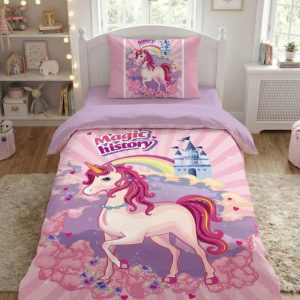 סט מלא יחיד 100% כותנה יוניקורן