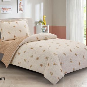 סט יחיד 100% כותנה דובי חום