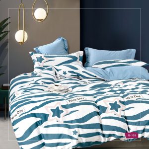 סט מצעים 100% כותנה דגם כוכב כחול