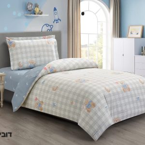 סט יחיד 100% כותנה דובי כחול